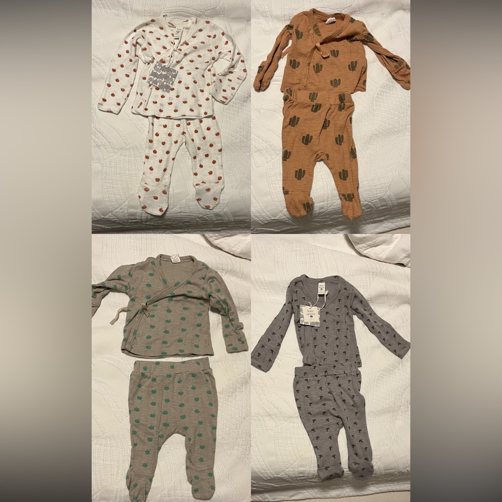 Kate Quinn Wrap Top & Footed Set $12.50 Each! (4)